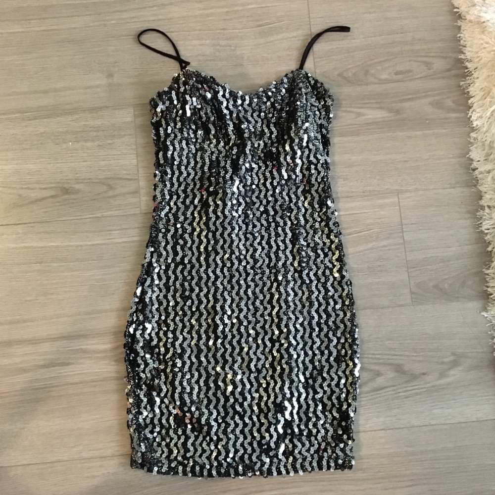 Sequin black dress